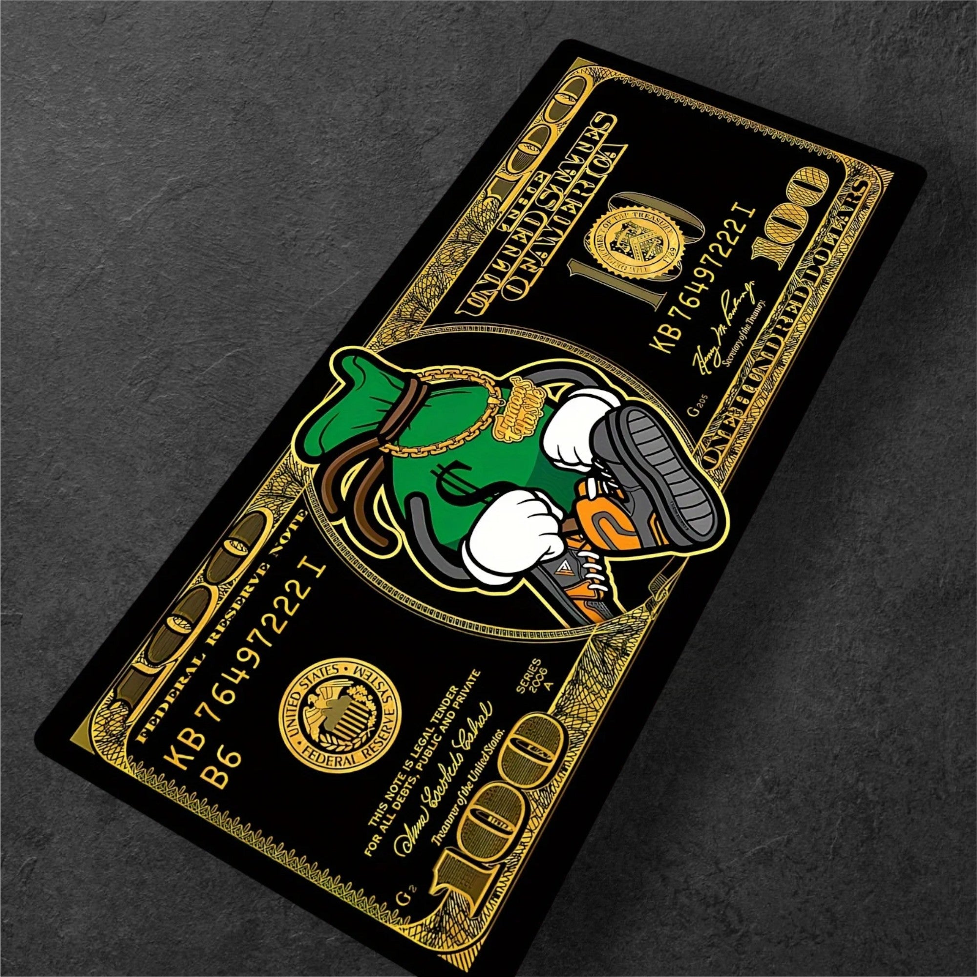 Tapete $100 Bill Antiderrapante