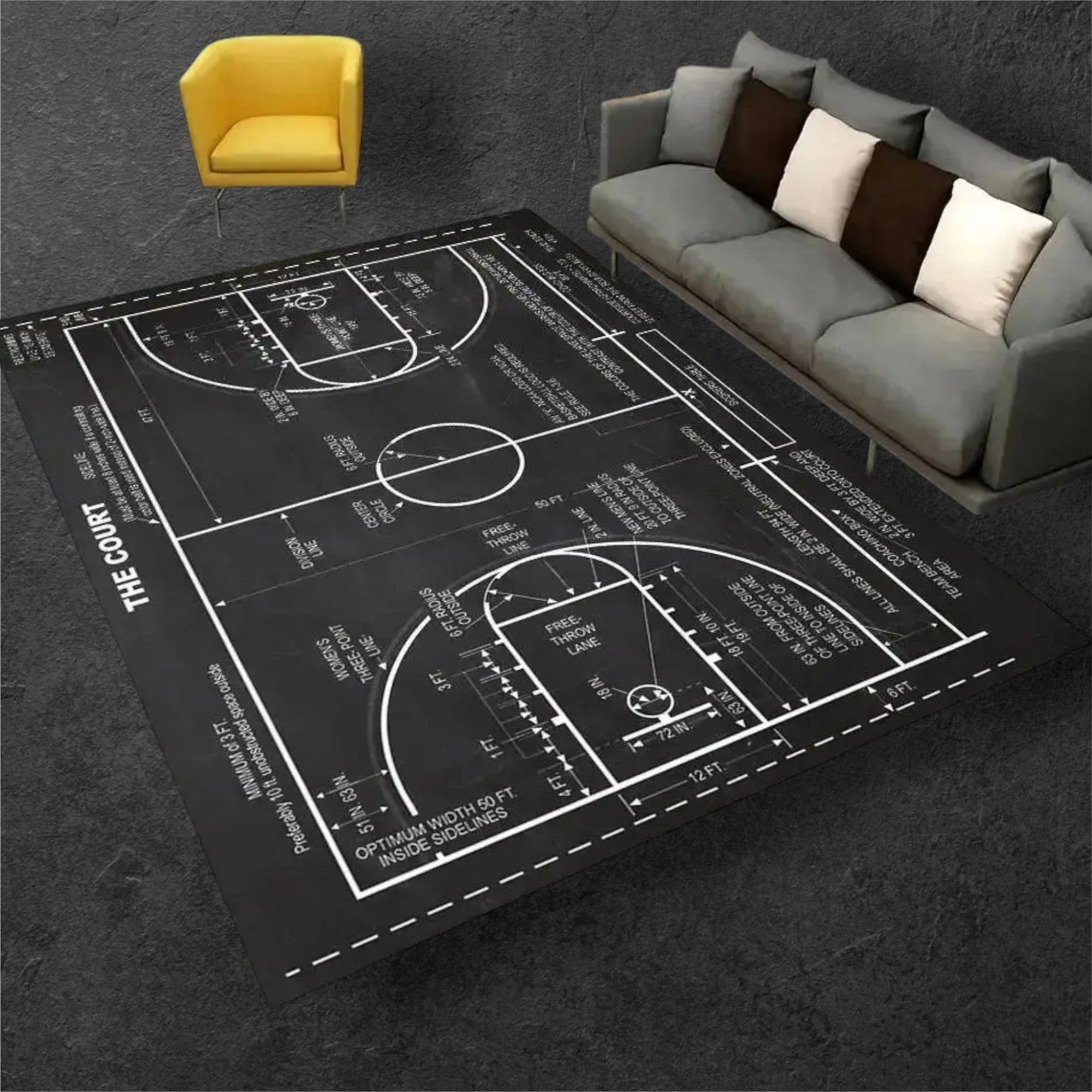 Tapete Basquete VIKAMA Antiderrapante